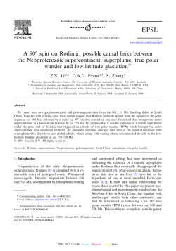 A 90‡ spin on Rodinia: possible causal links between the