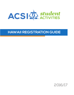 HAWAII REGISTRATION GUIDE - Association of Christian Schools