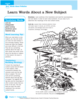 Learn Words About a New Subject