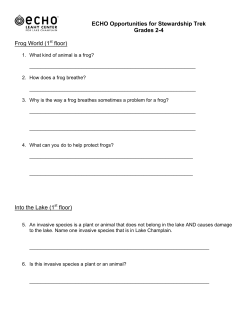 Grades 2-4 - ECHO, Leahy Center for Lake Champlain