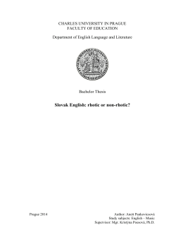 Slovak English: rhotic or non-rhotic?