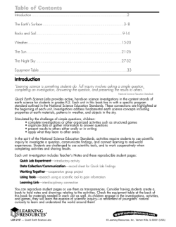 Introduction Table of Contents