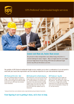 UPS Preferred&reg; multimodal freight services