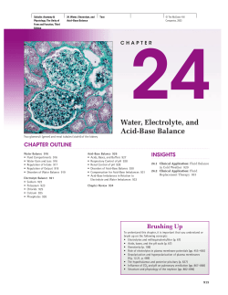 Water, Electrolyte, and Acid