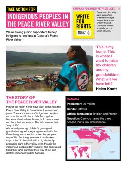 Indigenous Peoples in the Peace River Valley