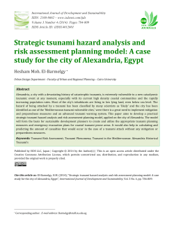 Strategic tsunami hazard analysis and risk assessment planning