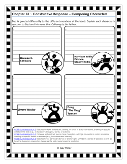 Chapter 13 ~ Constructive Response &ndash; Comparing Characters