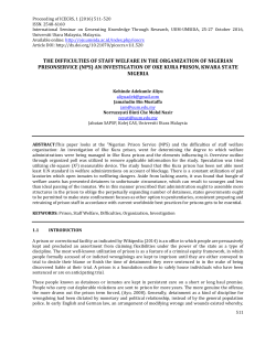 the difficulties of staff welfare in the organization of nigerian