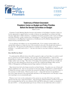 PDF of this testimony (10pp.) - Center on Budget and Policy Priorities
