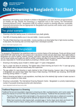 Child Drowning in Bangladesh: Fact Sheet