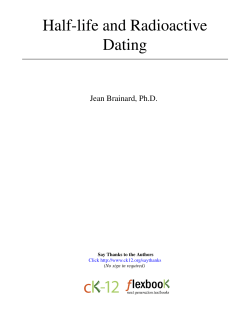 Half-life and Radioactive Dating