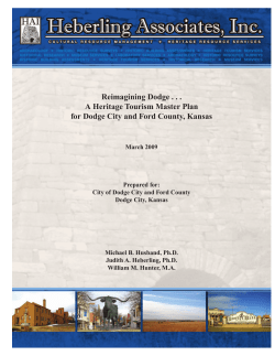 Master Tourism Plan - City of Dodge City