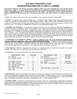 2016 drya sponsoring clubs sailing instructions for “a” and “c” courses