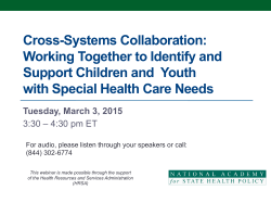 Cross-Systems Collaboration: Working Together to Identify and