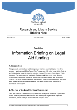Legal Aid funding