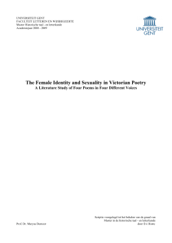The Female Identity and Sexuality in Victorian Poetry