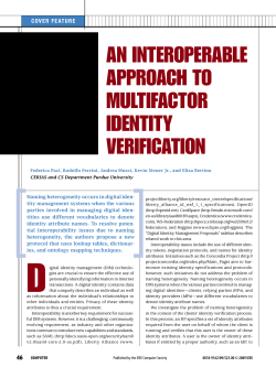 an interoperable approach to multifactor identity verification