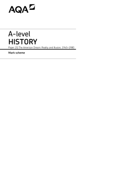 A-level History Specimen mark scheme Paper 2Q