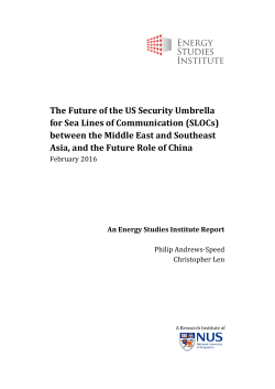The Future of the US Security Umbrella for Sea Lines of