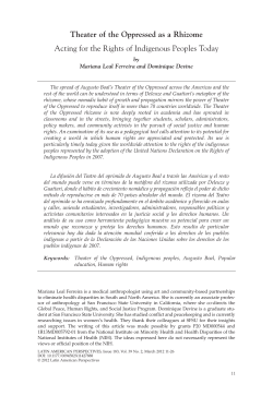 Theater of the Oppressed as a Rhizome