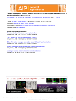 Oxygen aggregation kinetics, thermal donors and carbon