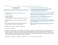 1. An insoluble precipitate or, as in an acid/base