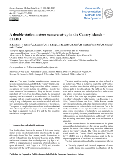 A double-station meteor camera set-up in the Canary