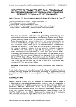 the effect of pedometer step goal, feedback and self