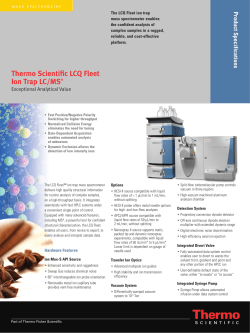 LCQ Fleet Ion Trap LC/MSn Product Specifications