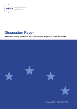 Discussion Paper - ESMA