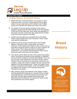Breed History - Arabian Horse Association