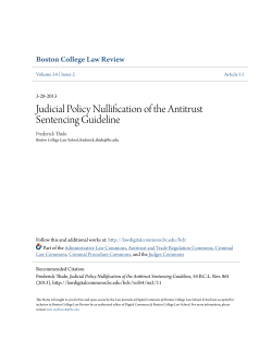Judicial Policy Nullification of the Antitrust Sentencing Guideline