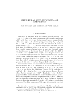 Affine linear sieve,expanders and sum-product