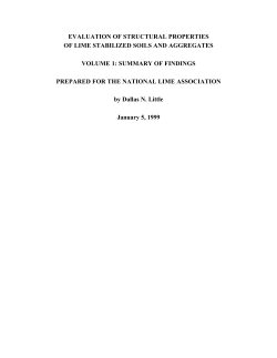 evaluation of structural properties of lime stabilized soils and