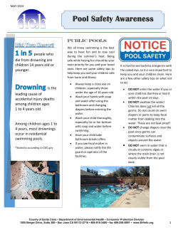 Pool Safety Awareness Handout