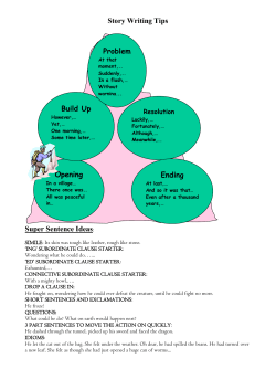 Story Writing Tips Super Sentence Ideas