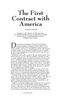 The First Contract with America