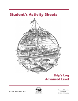 Student`s Activity Sheets