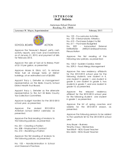 INTERCOM Staff Bulletin - Antietam School District