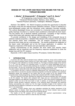 DESIGN OF THE LEVER AND REACTION BEAMS FOR THE UK