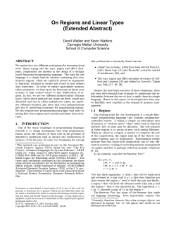 On Regions and Linear Types (Extended Abstract)