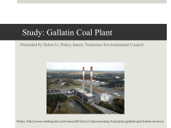 Study: Gallatin Coal Plant - Tennessee Environmental Council