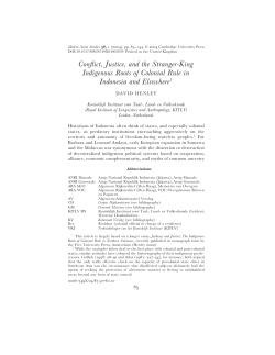 Conflict, Justice, and the Stranger