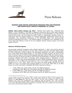 Press Release - Namibia Rare Earths