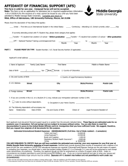 affidavit of financial support - Middle Georgia State University