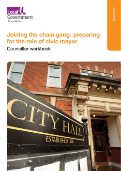Joining the chain gang: preparing for the role of civic mayor