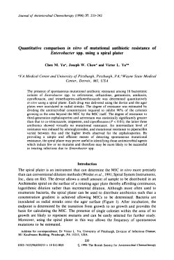 Quantitative comparison in vitro of mutational antibiotic resistance of