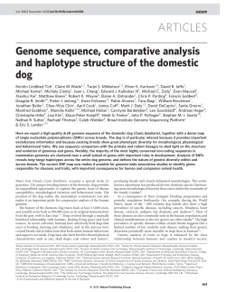 Dog genome assembly - Louisiana State University