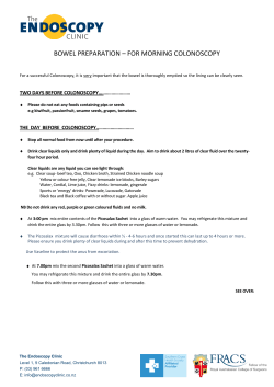 bowel preparation &ndash; for morning colonoscopy