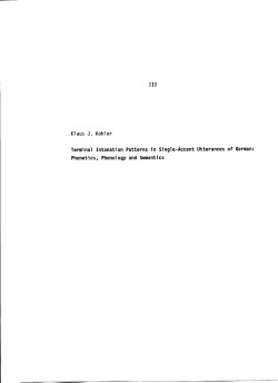 Ill Terminal Intonation Patterns in Single-Accent